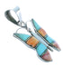 Multicolor Butterfly Authentic Sterling Silver Pendant QX104010